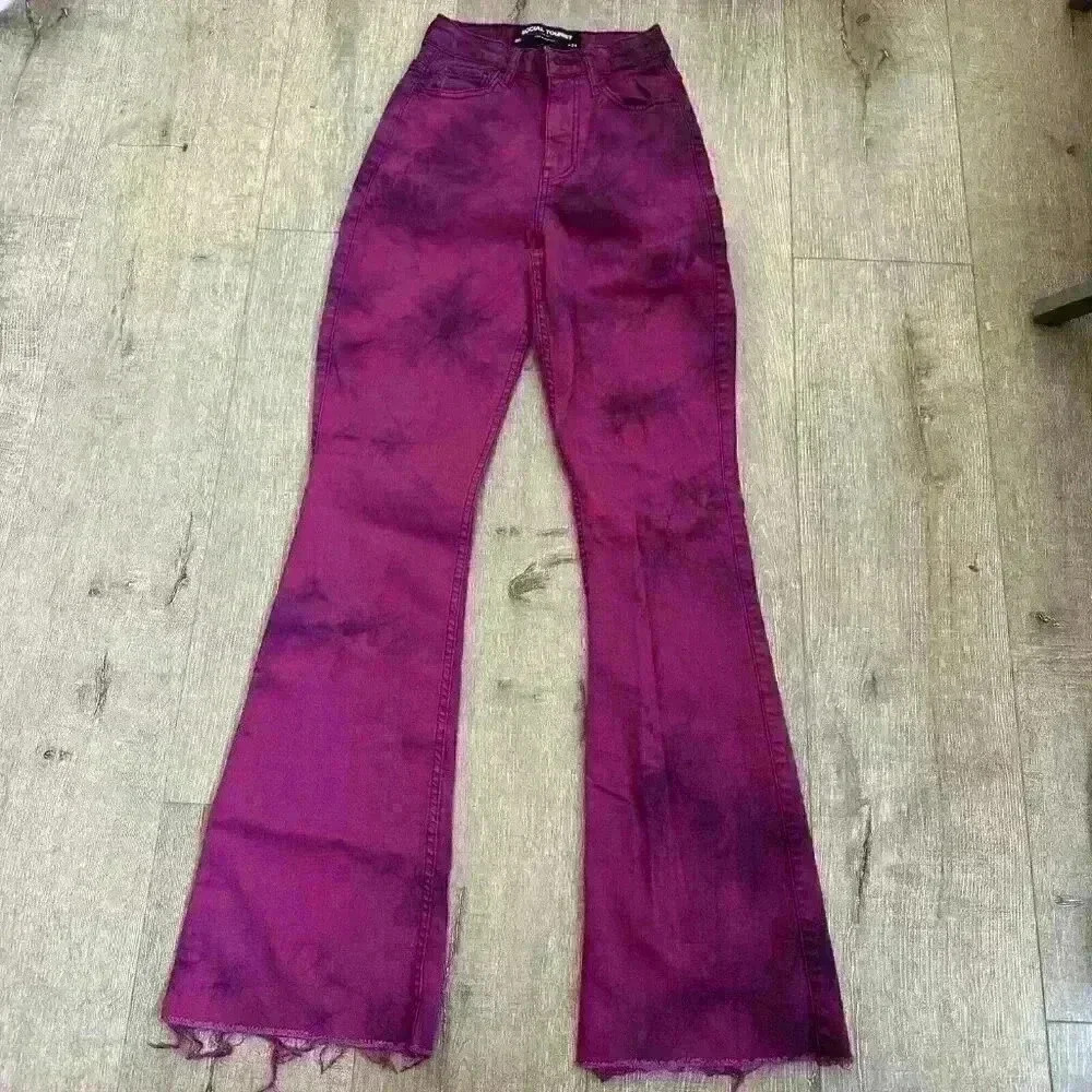 Hollister/ Social‎ Tourist Women’s Pink And Black Tie Dye Jeans Size 0
